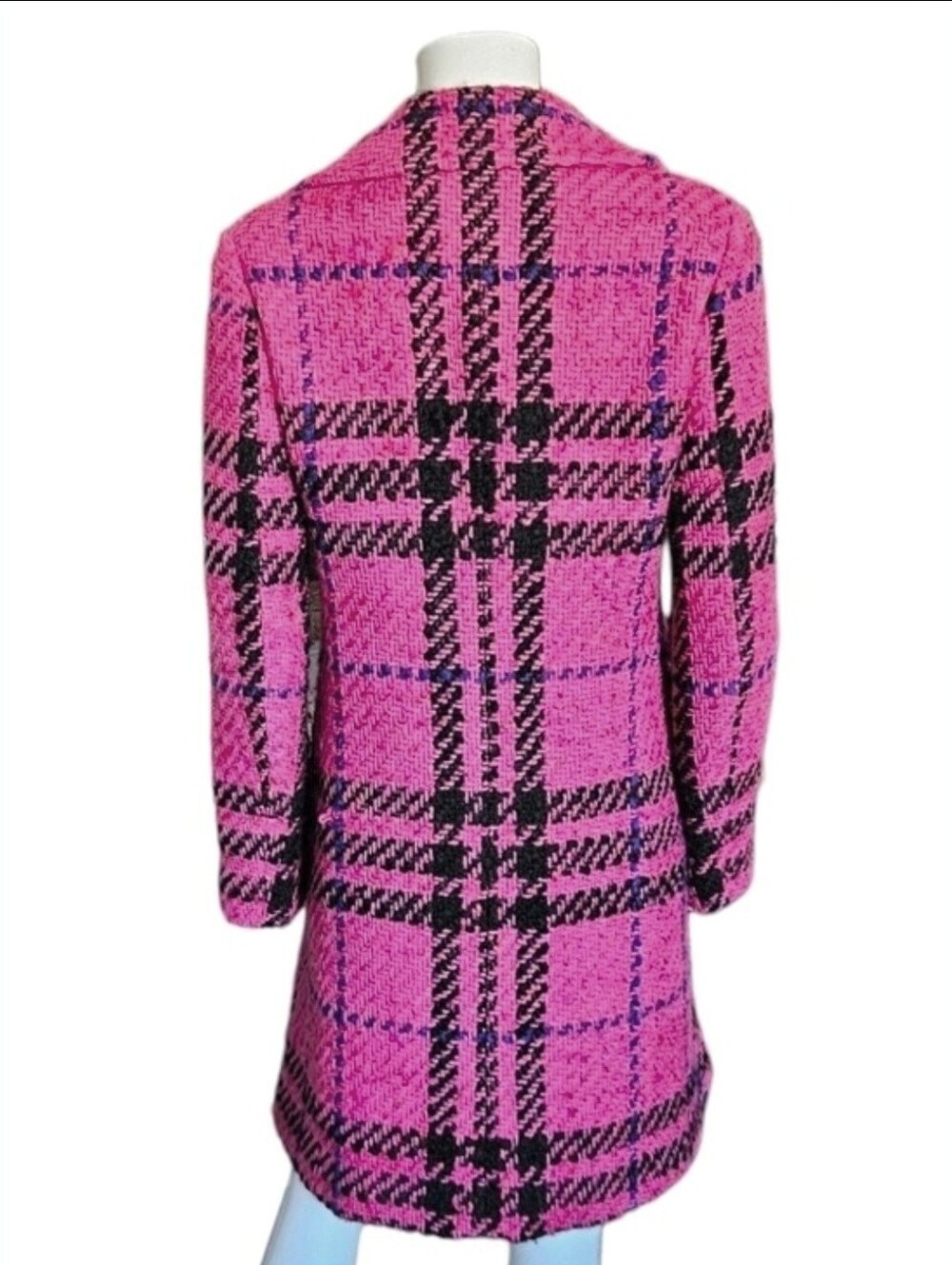 JUNYA WATANABE COMME DES GARCONS | FW01 Pink Plaid Wool Coat Size Medium - Picture 5 of 9
